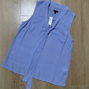 Talbots blue Geometric Sleeveless Blouse
